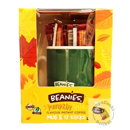 Beanies Bögre Ajándékcsomag Pumpkin Spice + Ízesített instant kávé 12 tasak 24g