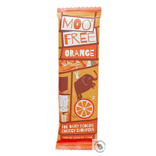 Moo Free Orange Narancsos tejmentes csokoládészelet 23g 