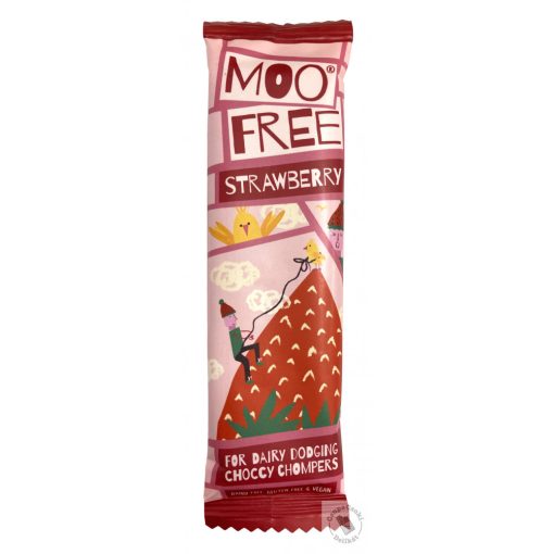 Moo Free Strawberry Epres tejmentes csokoládé 20g