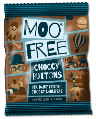 Moo Free Choccy Buttons Tejmentes csokoládé drazsé 25g