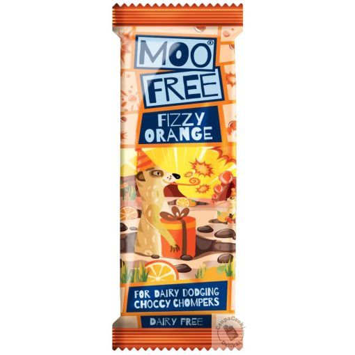 Moo Free Fizzy Orange Tejmentes csokoládé 20g
