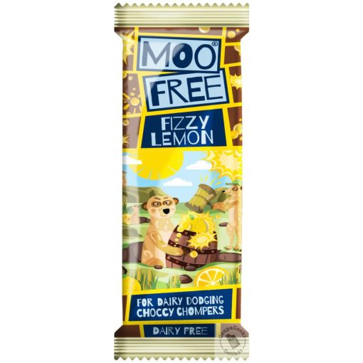 Moo Free Fizzy Lemon Tejmentes csokoládé 20g