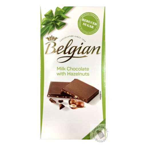 Belgian Milk No Sugar mogyorós tejcsokoládé 100g