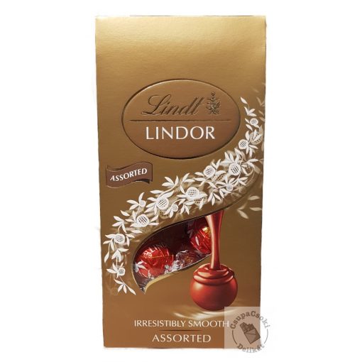 Lindt Lindor Assorted Csokoládégolyó válogatás díszdobozban 100g