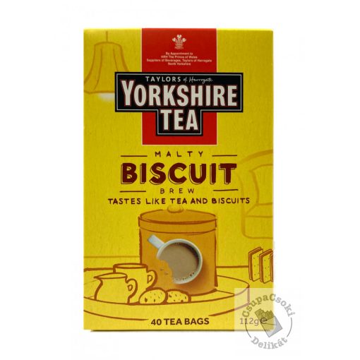 Yorkshire Malty Biscuit Fekete tea keksz ízesítéssel 40 filter 112g