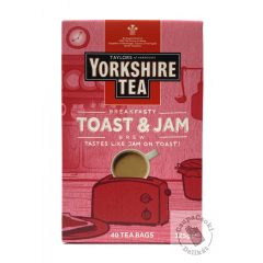   Yorkshire Breakfasty Toast&Jam Fekete tea lekváros pirítós ízesítéssel, 40 filter, 125g