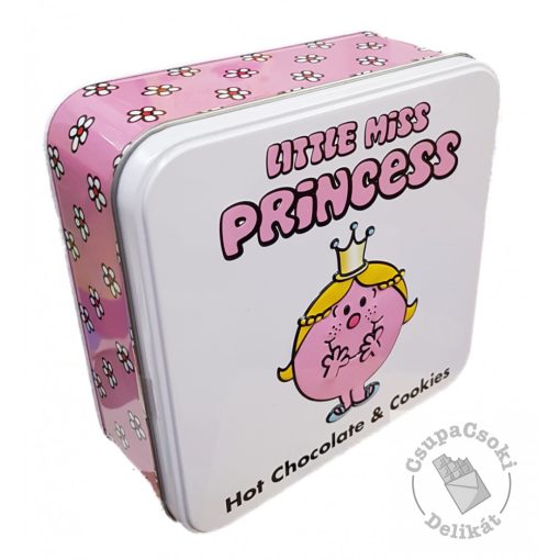 Little Miss Princess Forró csokoládé por és csokidarabos keksz fémdobozban 220g