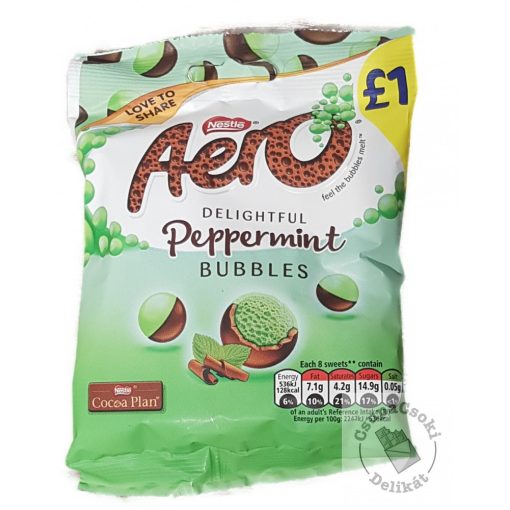 Nestlé Aero Peppermint Buborékos mentás csokoládégolyók 80g