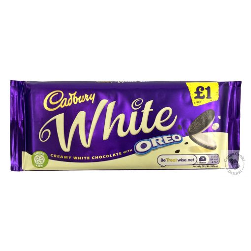 Cadbury White Oreo Fehércsokoládé Oreo keksszel 120g 