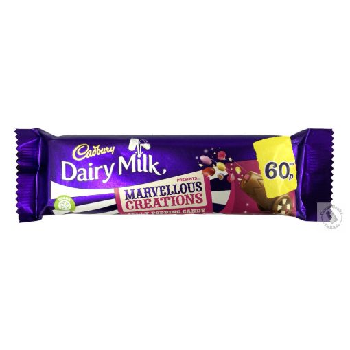 Cadbury Marvellous Jelly Popping Candy Tejcsokoládé szelet cukorkákkal 47g