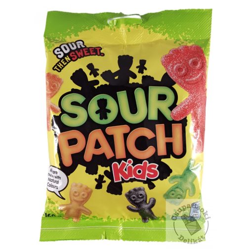 Sour Patch Kids Gyümölcs ízű gumicukor savanyú cukros bevonattal 140g