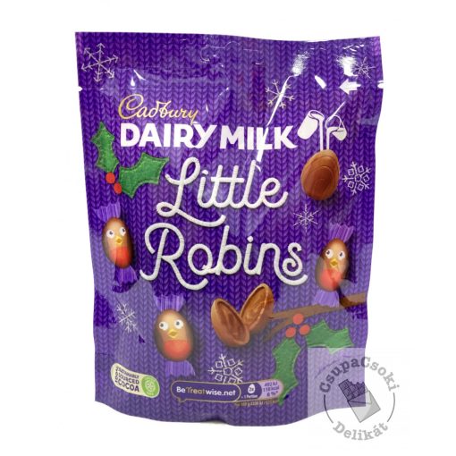 Cadbury Little Robin Dairy Milk Zacskós töltött tejcsokoládé 77g