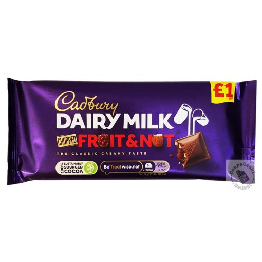 Cadbury Fruit&Nut Mazsolás-mandulás tejcsokoládé 95g