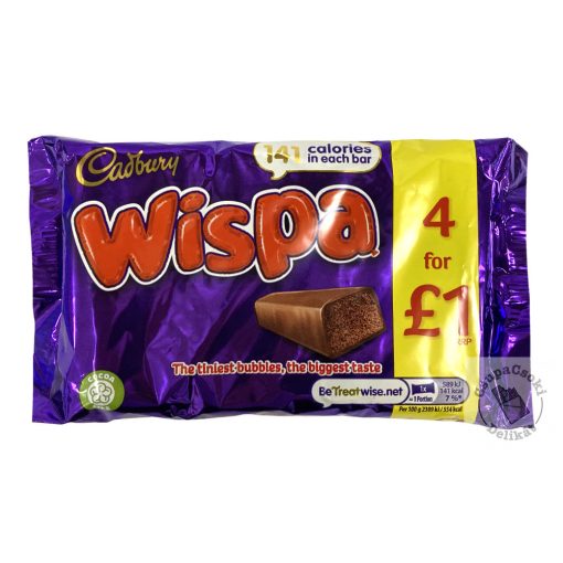 Cadbury Wispa Tejcsokoládé szelet 4-es csomag (4x25,5g) 102g