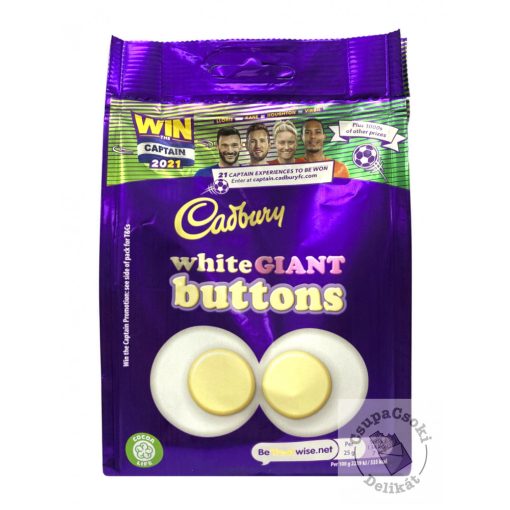 Cadbury Zacskós White Giant Buttons Fehércsokoládé korongok 110g