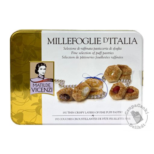 Vicenzi Millefoglie Sütemény válogatás fémdobozban 375g