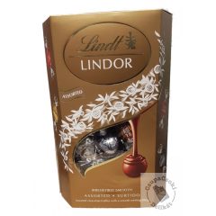   Lindt Lindor Assorted Csokoládégolyó válogatás díszdobozban 337g