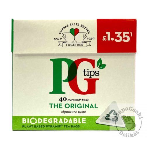 PG Tips Fekete tea 40 piramis filter, 116g