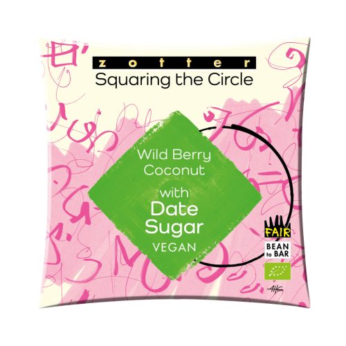 Zotter STC Wild Berry Coconut with Date Sugar VEGAN 70g