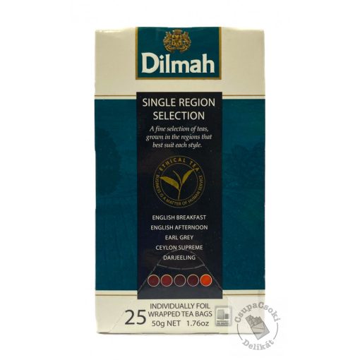 Dilmah Variety Pack Single Region Black Fekete tea válogatás 25x2g