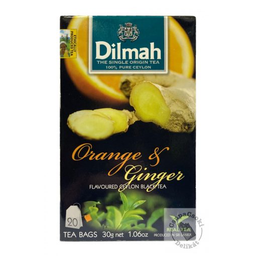 Dilmah Narancs-gyömbér fekete tea 20x1,5g