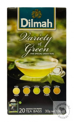 Dilmah Variety Pack Green Zöld tea válogatás 20x1,5g