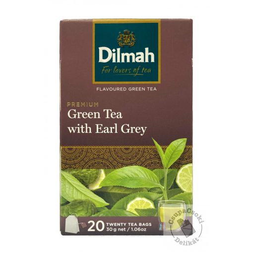 Dilmah Green with Earl Grey Zöld tea Earl Grey ízesítéssel 20x1,5g