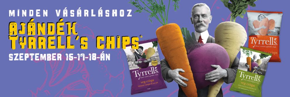 Ajándék Tyrrell's chips minden vásárláshoz